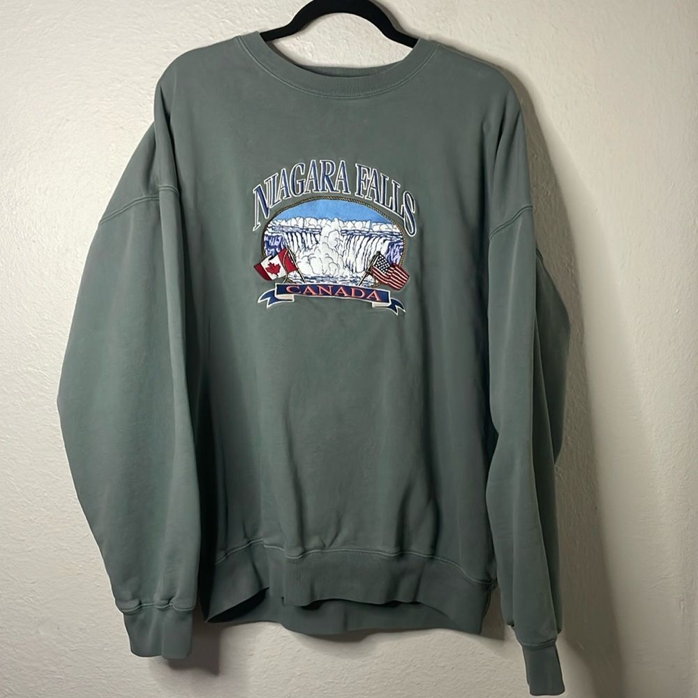 brandy melville seafoam niagara falls crewneck